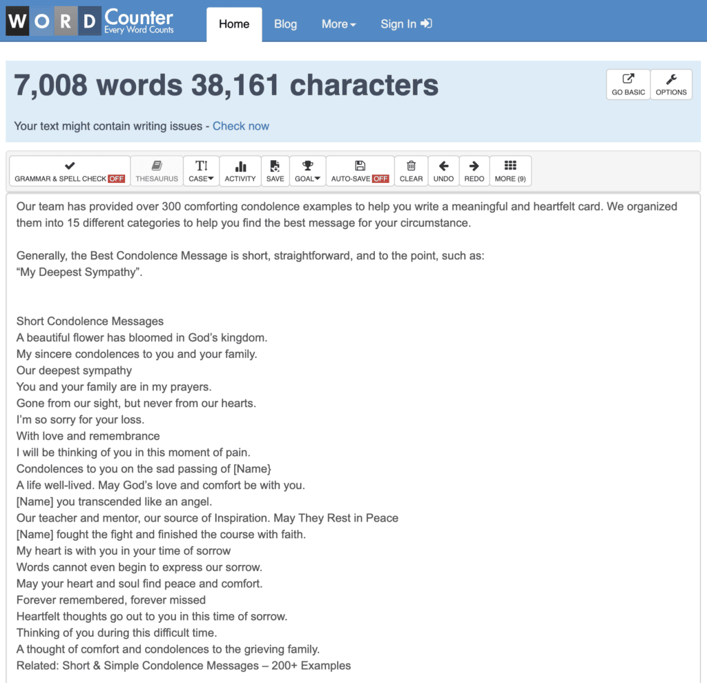 WordCounter Word Count