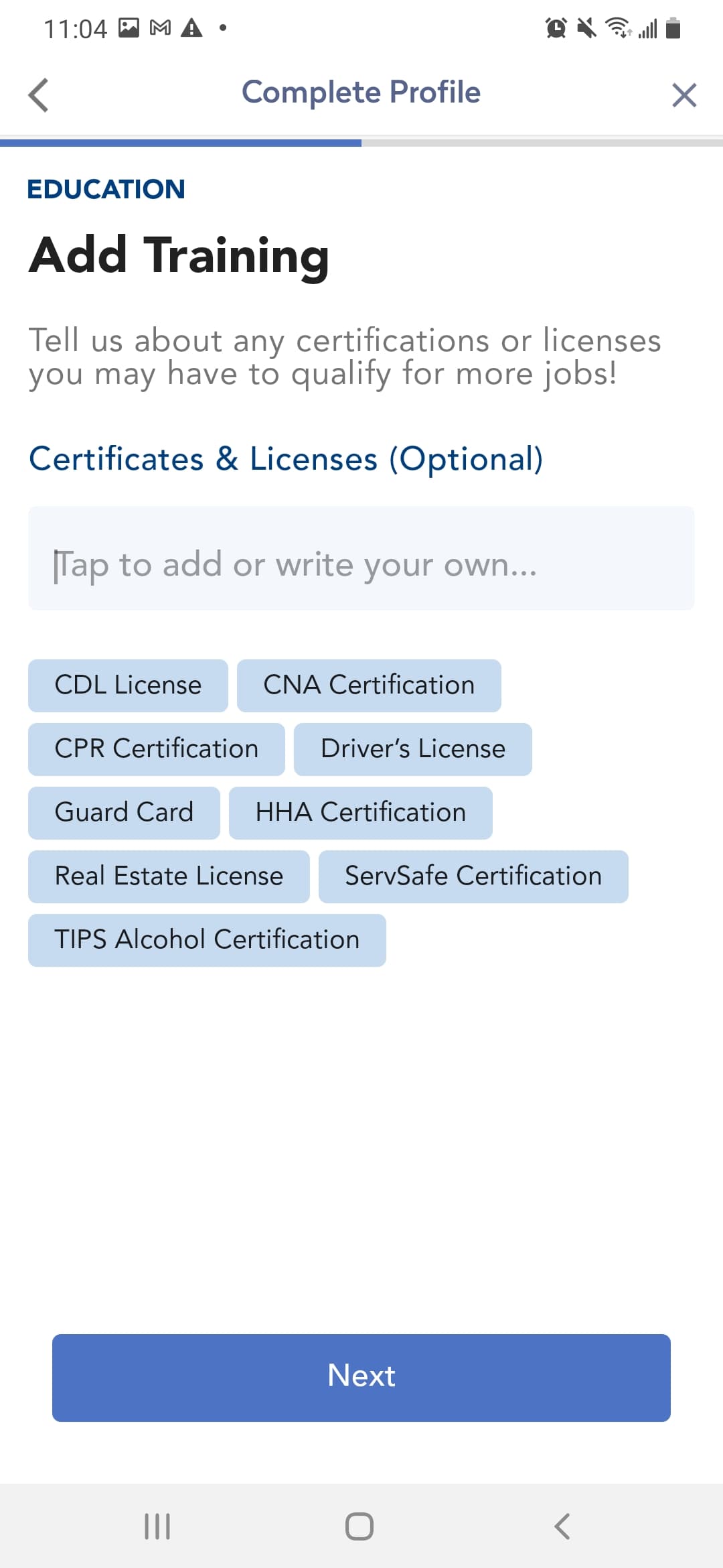 JobGet Certifications