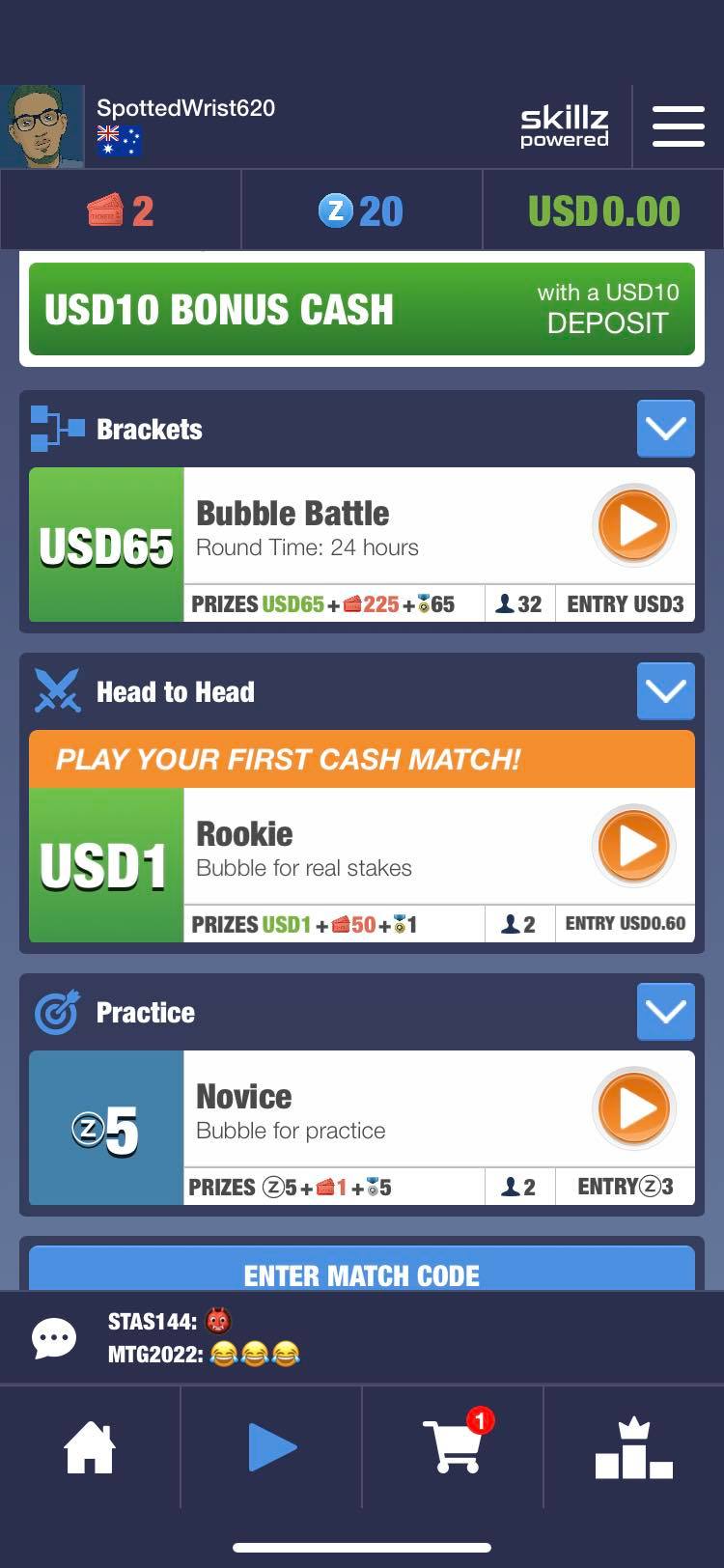 Bubble Cube 2 cash games