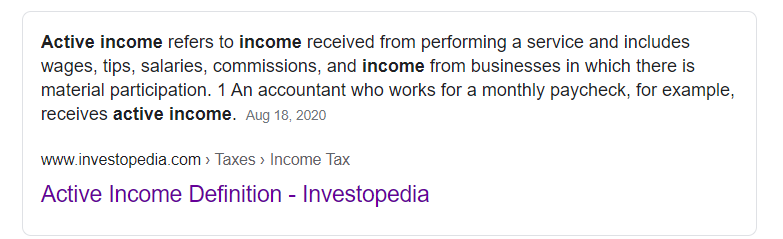 Active-income-definition
