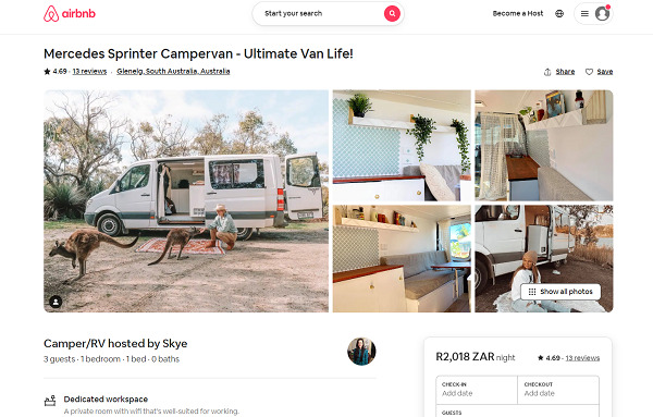 Airbnb Cargo van