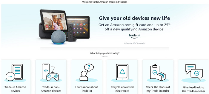 Amazon Trade In free electronics