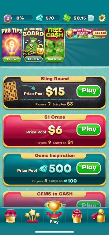 Bingo Bling cash games