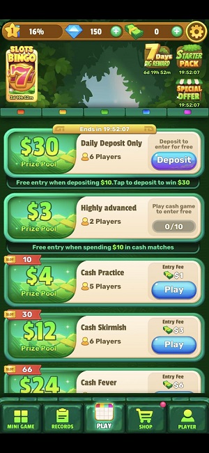 Bingo Raider cash games