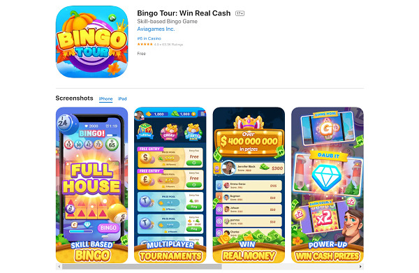 Bingo Tour app