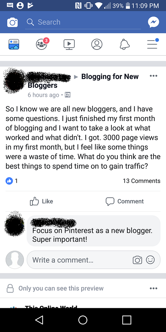 Blogging advice