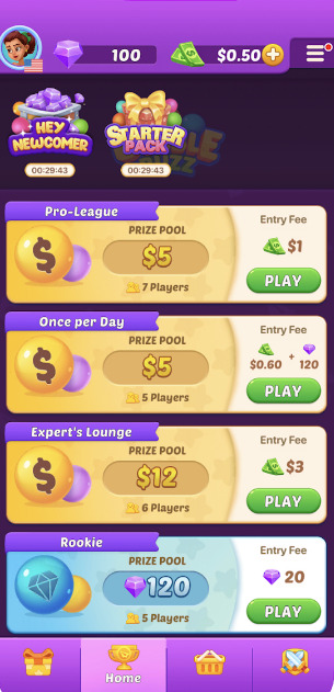 Bubble Buzz cash games