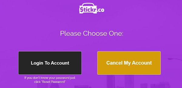 Cancel-my-Stickr-co-account