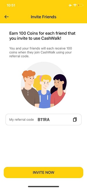 CashWalk referral program