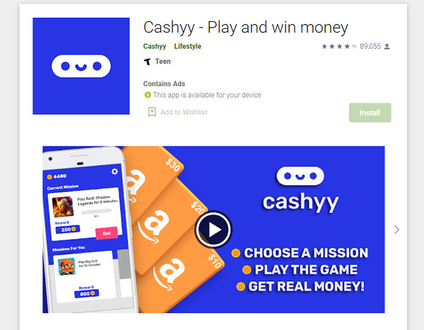 Cashyy Game App