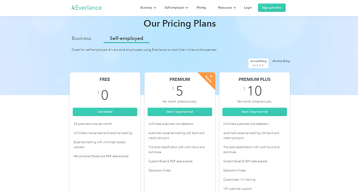 Everlance-pricing
