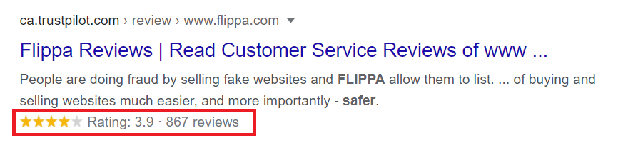 Flippa-review-trustpilot-ratings