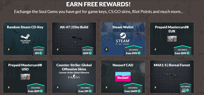 Gamehag-rewards