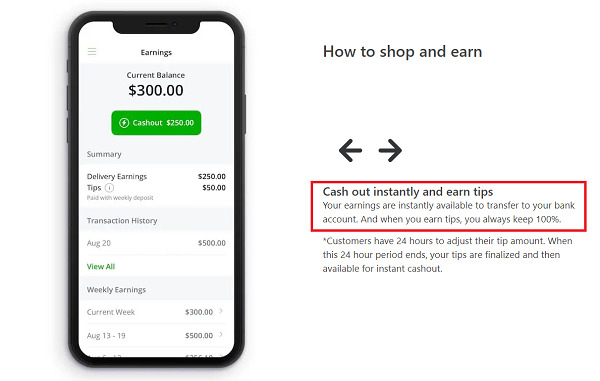 Instacart-how-to-cash-out