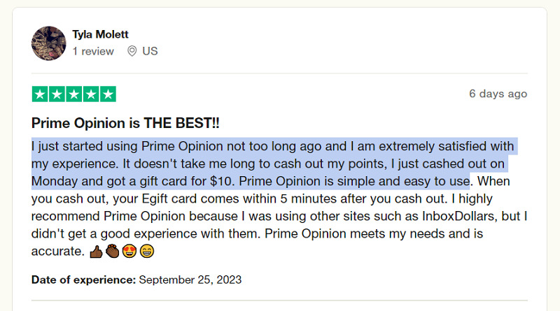 Prime Opinion reviews Trustpilot