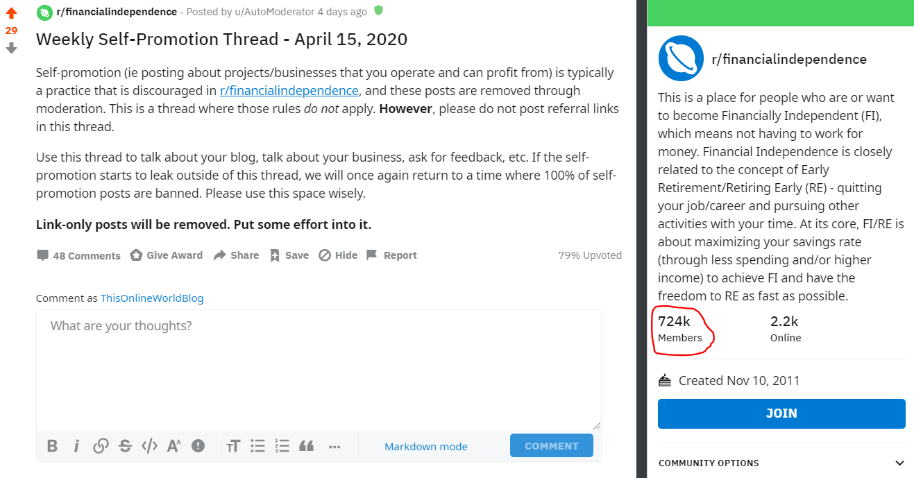 Reddit-self-promotion-threads