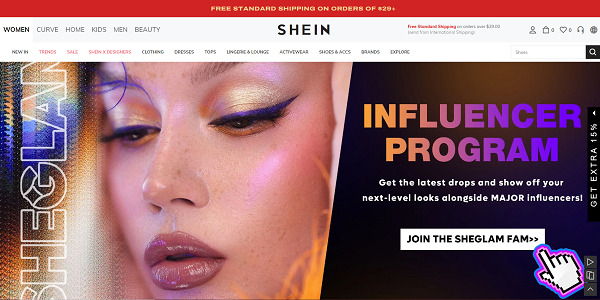 Shein influencer program