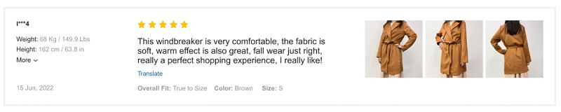 Shein write reviews for points.