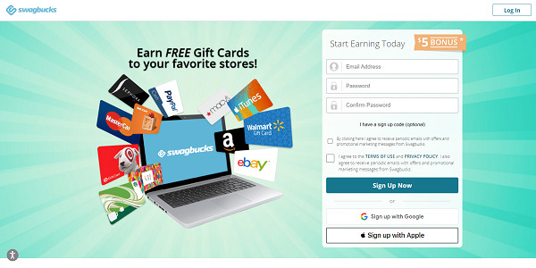 التسجيل في Swagbucks