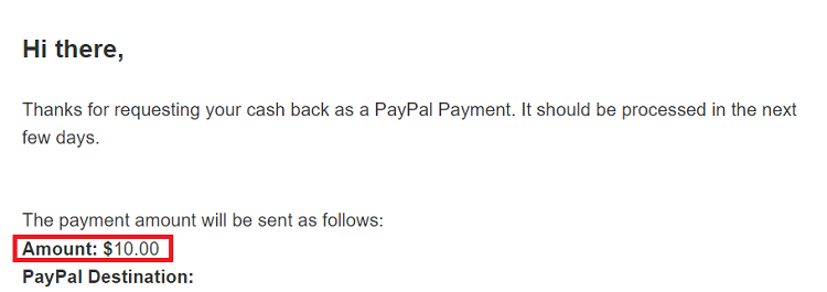 TopCashback payment proof