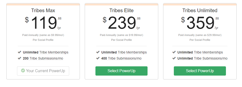 Tribe powerups Tailwind