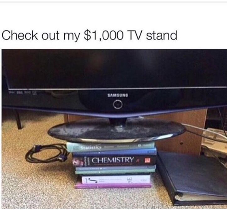college-textbook-tv-stand