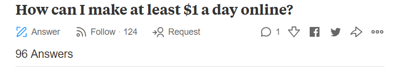 how to make $1 a day